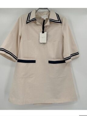 Pomander Place Cream  Gardenia Hart Shirt Dress S.XL NWT